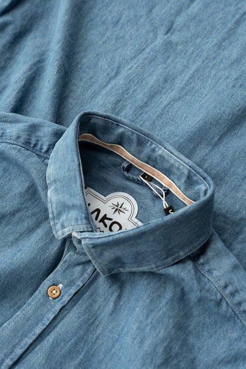 Bio -Jeanshemd (mittelblau)